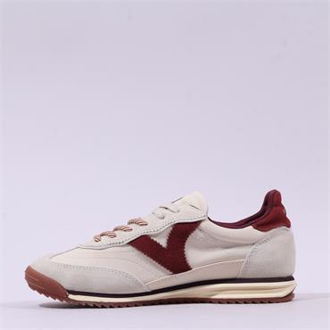 Victoria Saturno Retro Trainer - Cream Tan
